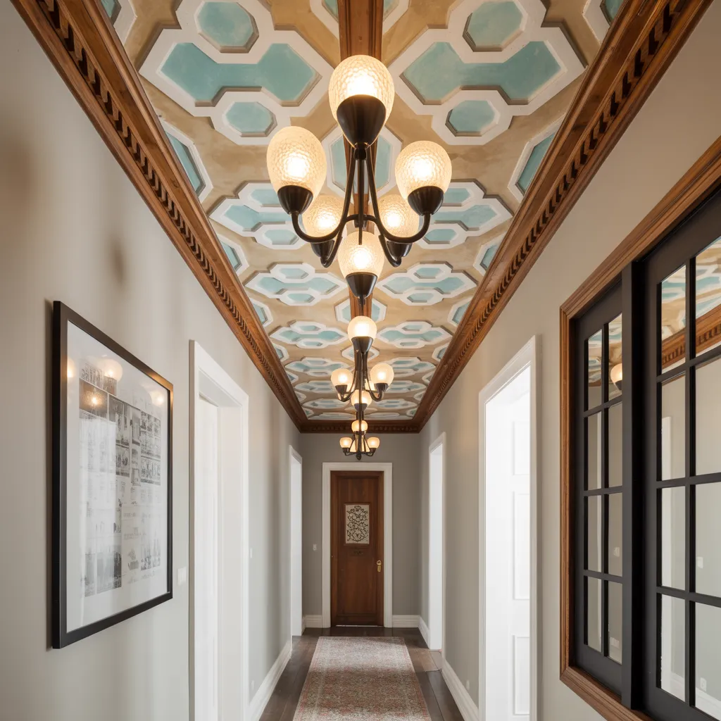 32 Jaw-Dropping Hallway Decor Ideas You’ll Wish You Tried Sooner 22 Statement Ceiling