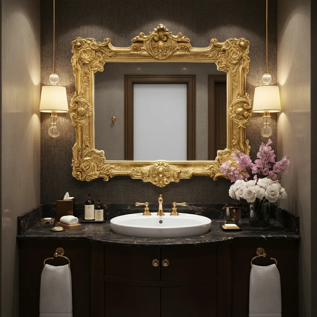 The Ultimate List of 40 Bathroom Remodel Ideas for a Modern Makeover 7 Statement Mirror Drama