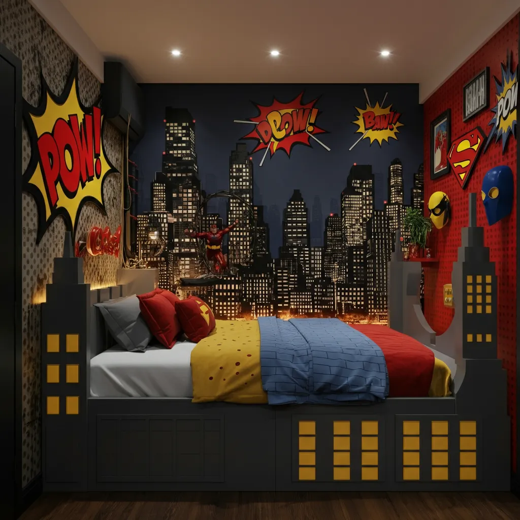 26 Luxury Kids Bedroom Inspirations for Dreamy Spaces 19 Superhero Bedroom