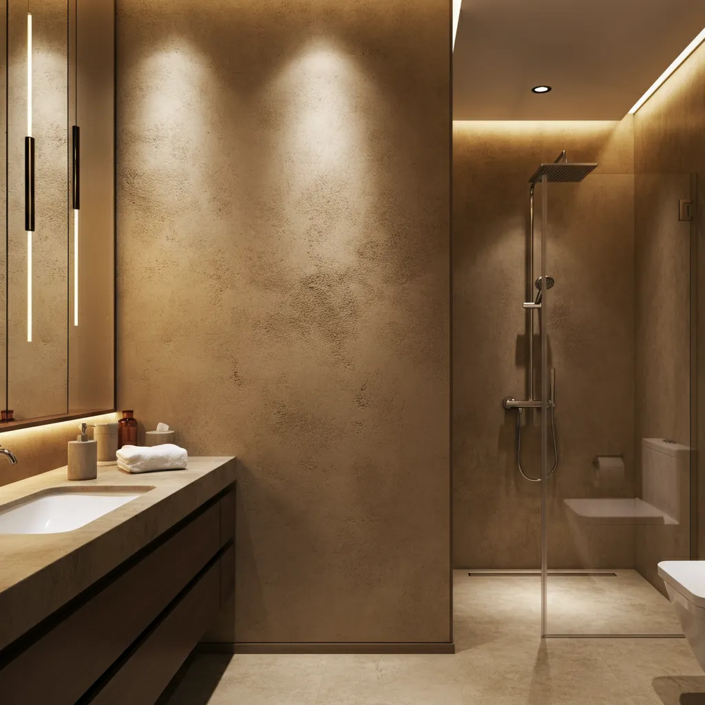 The Ultimate List of 40 Bathroom Remodel Ideas for a Modern Makeover 38 Textured Walls Contrast