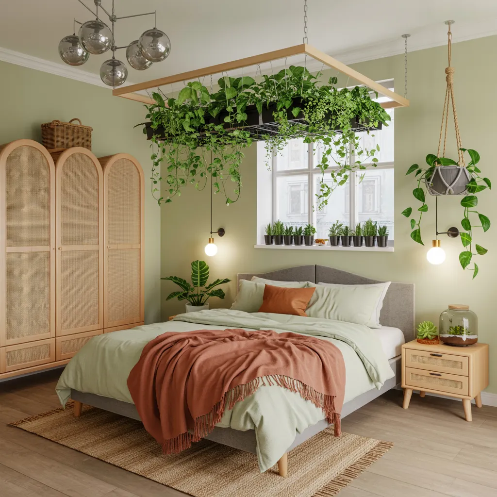The Ultimate Guide to Small Bedroom Decor (Even IKEA Would Approve!) 11 The Floating Indoor Garden