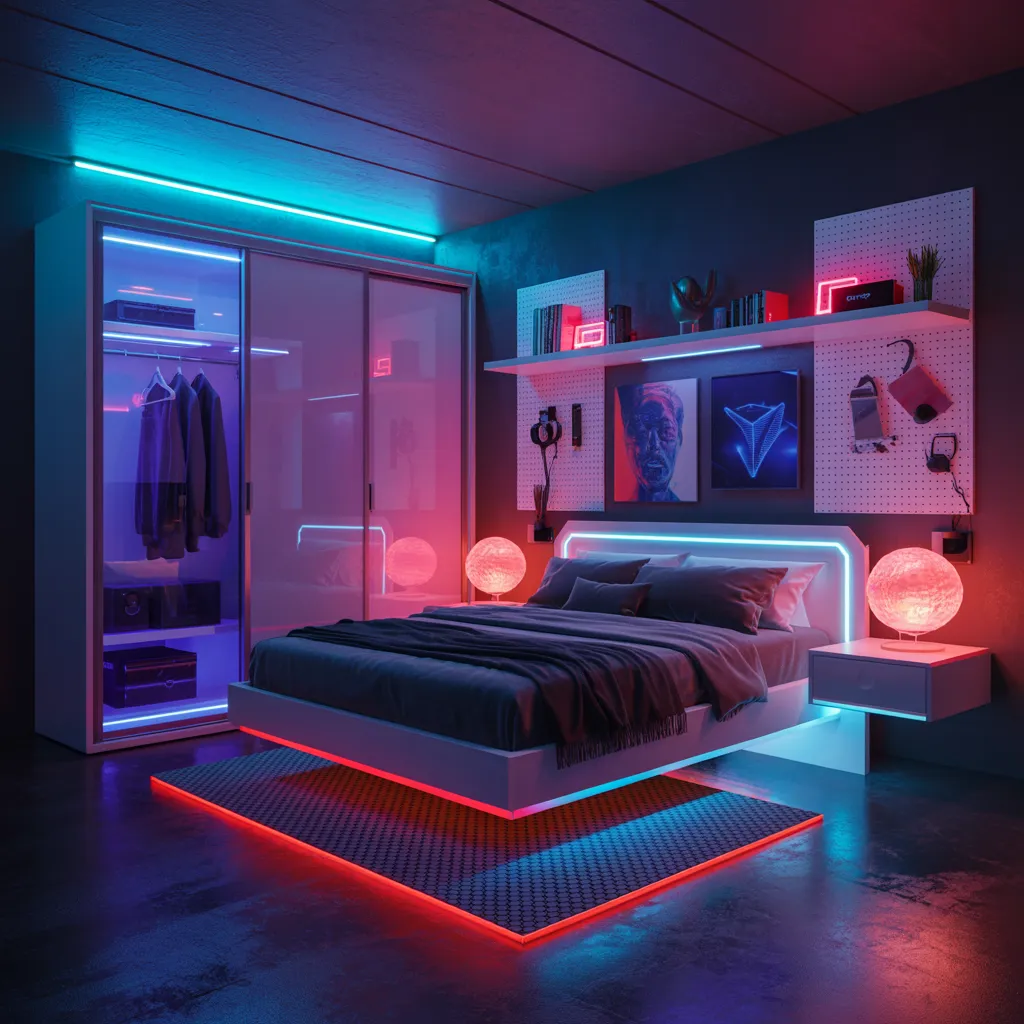 The Ultimate Guide to Small Bedroom Decor (Even IKEA Would Approve!) 21 The Futuristic Floating Bedroom
