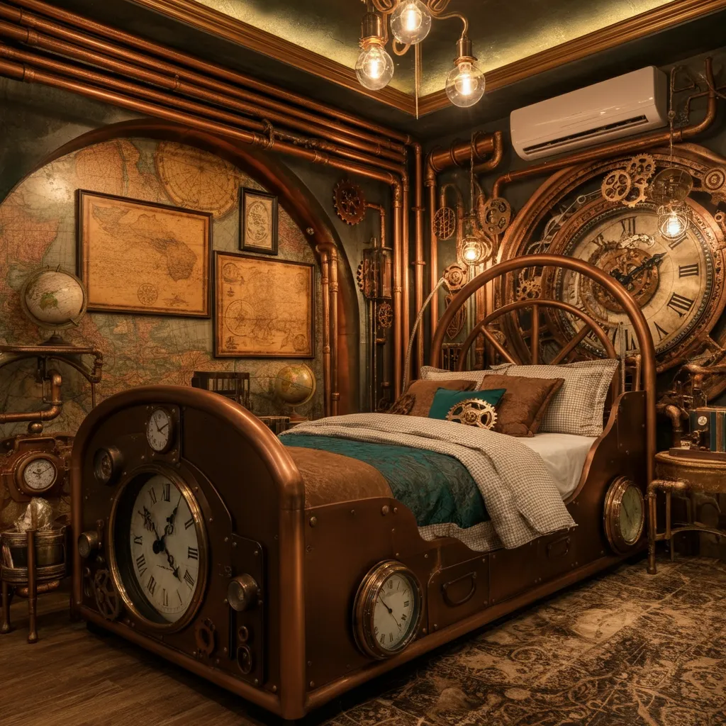 26 Luxury Kids Bedroom Inspirations for Dreamy Spaces 26 Time Traveler Workshop Bedroom