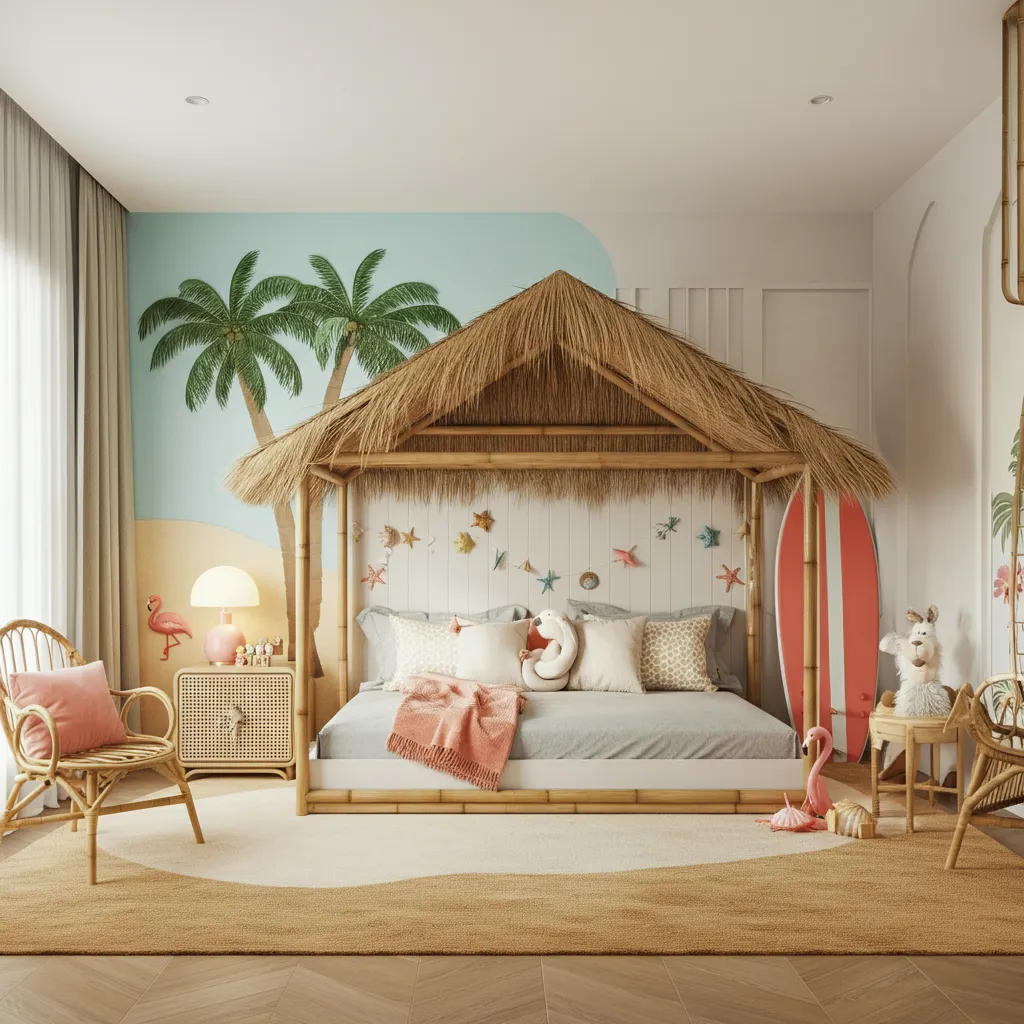 26 Luxury Kids Bedroom Inspirations for Dreamy Spaces 18 Tropical Island Bedroom