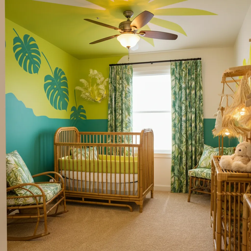 34 Nursery Ideas So Perfect, Even Interior Designers Are Jealous! 20 Tropical Paradise Nursery
