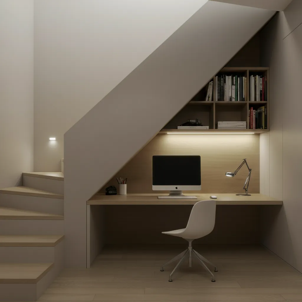 Top 20 Staircase Designs You’ll Wish You Had Seen Sooner 13 Under-Stair Workspace Wonder