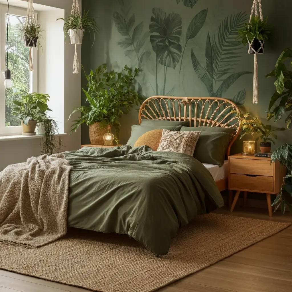 35+ Bedroom Ideas So Stunning You'll Want to Redecorate Tonight! 27 Urban Jungle Bedroom