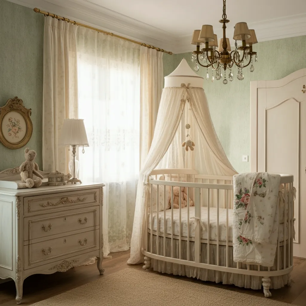 34 Nursery Ideas So Perfect, Even Interior Designers Are Jealous! 10 Vintage Elegance Nursery