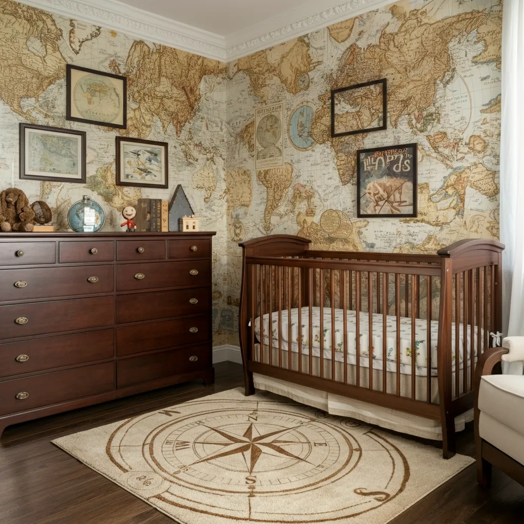 34 Nursery Ideas So Perfect, Even Interior Designers Are Jealous! 31 Vintage Travel Nursery