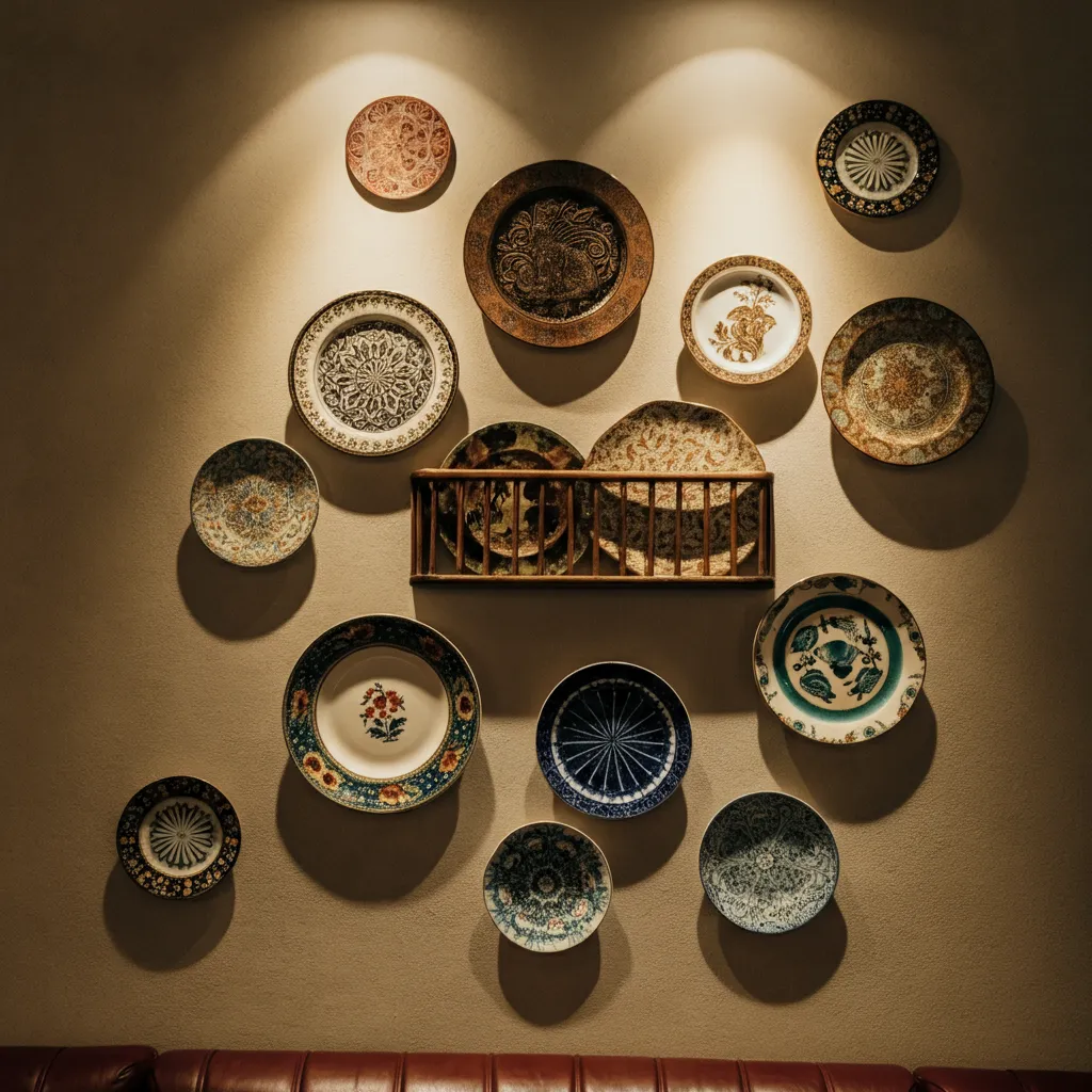 These 34+ Wall Decor Ideas Will Blow Your Mind 33 Wall-Mounted Plate Rack Display