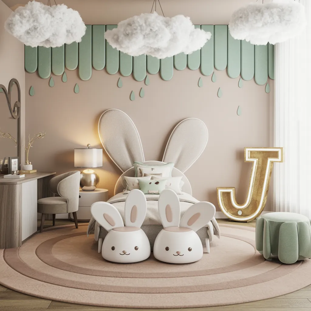 26 Luxury Kids Bedroom Inspirations for Dreamy Spaces 6 Whimsical Bunny Burrow