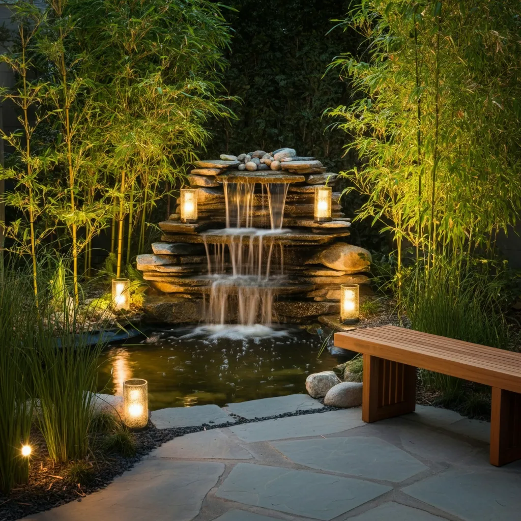 Transform Your Outdoor Space with These Jaw-Dropping Backyard Ideas 3 Zen Waterfall Retreat
