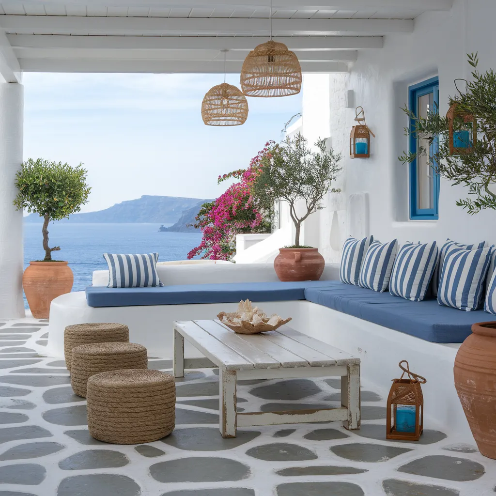 Porch Decorating Ideas That Will Make You Fall in Love With Your Home Again 14 A Breezy Greek Island Escape