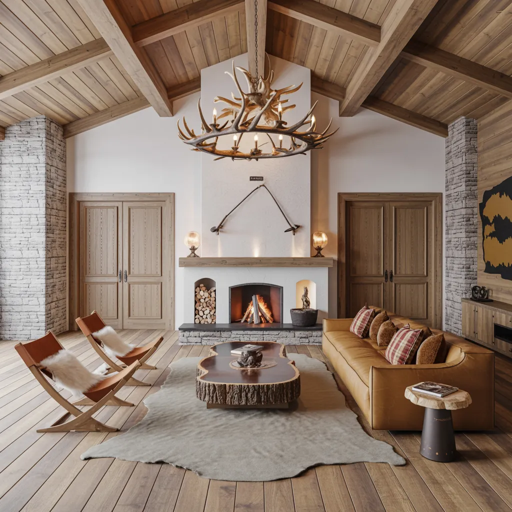 Modern Luxury Living Rooms You Can Actually Copy on Any Budget 3 Alpine Lodge Living Room