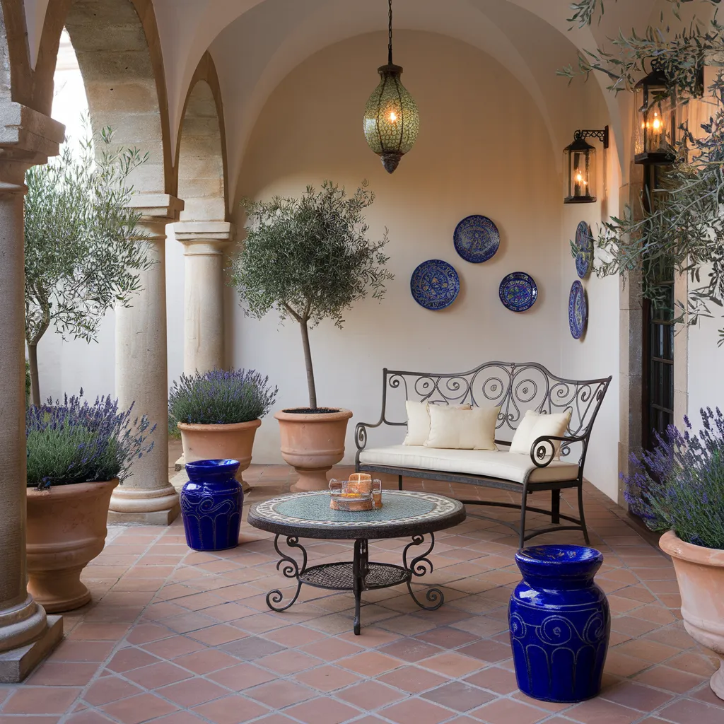 Porch Decorating Ideas That Will Make You Fall in Love With Your Home Again 26 An Elegant Old-World Mediterranean Courtyard
