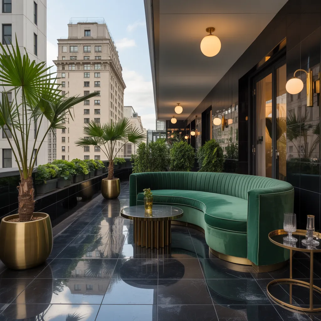Art Deco Glam Terrace Design