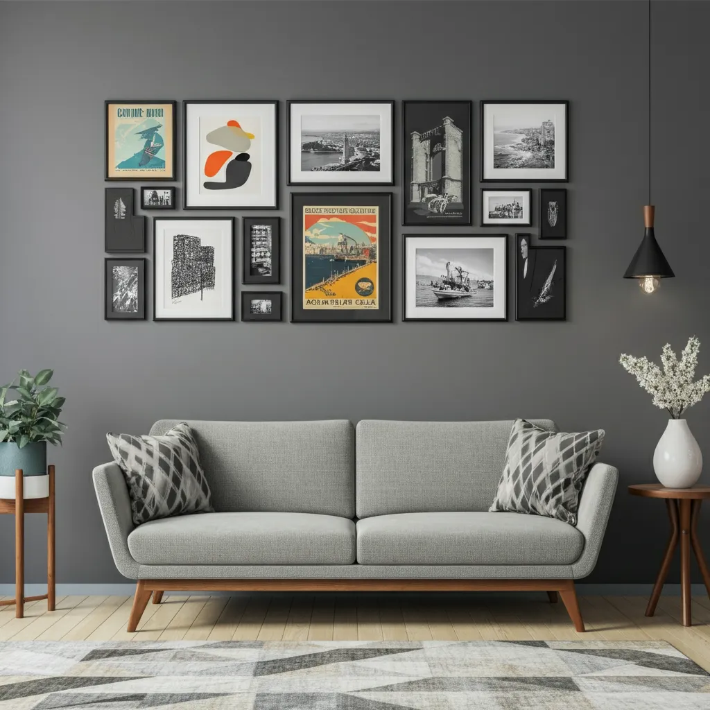 Steal These Designer-Approved Mid Century Modern Living Room Ideas 26 Artful Wall Gallery