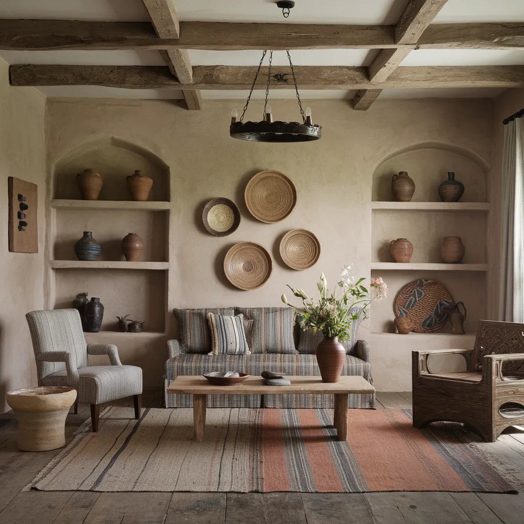 Warm Rustic Living Room Ideas You’ll Wish You Tried Sooner 24 Artisanal Rustic Living Room with Earthy Textures