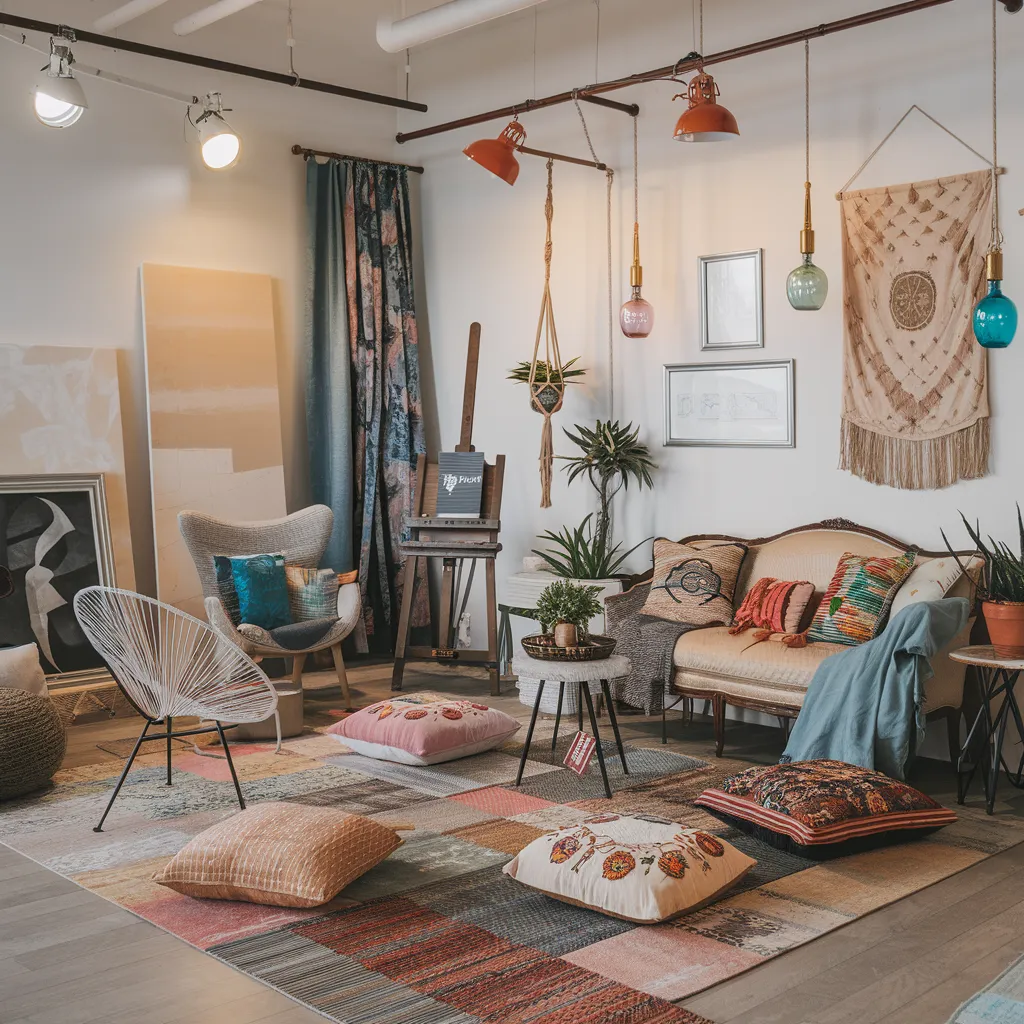 Cozy Yet Stylish: Boho Living Room Ideas That Feel Like a Dream 9 Artistic Boho Living Room with Creative Studio Vibes