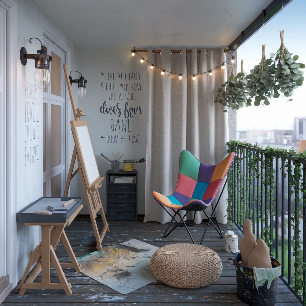 These Balcony Ideas Are So Good, Even Your Neighbors Will Be Jealous 19 Artistic Studio-Inspired Balcony Retreat