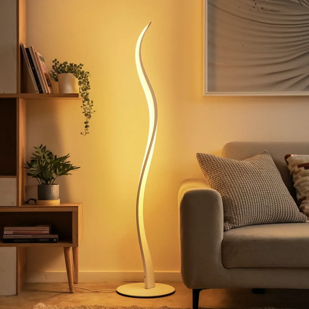 Living Room Lamp Ideas That Instantly Make a Room Look Expensive 33 Aurora Wave Floor Light