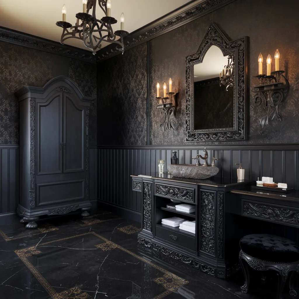 Baroque Noir Bathroom