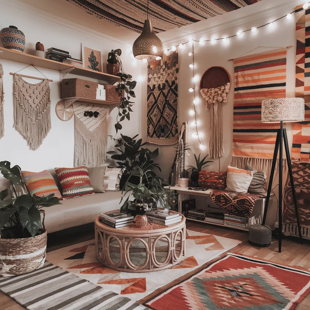 Apartment Living Room Ideas So Stunning You’ll Wish You Tried Them Sooner 17 Bohemian Eclectic Apartment Living Room