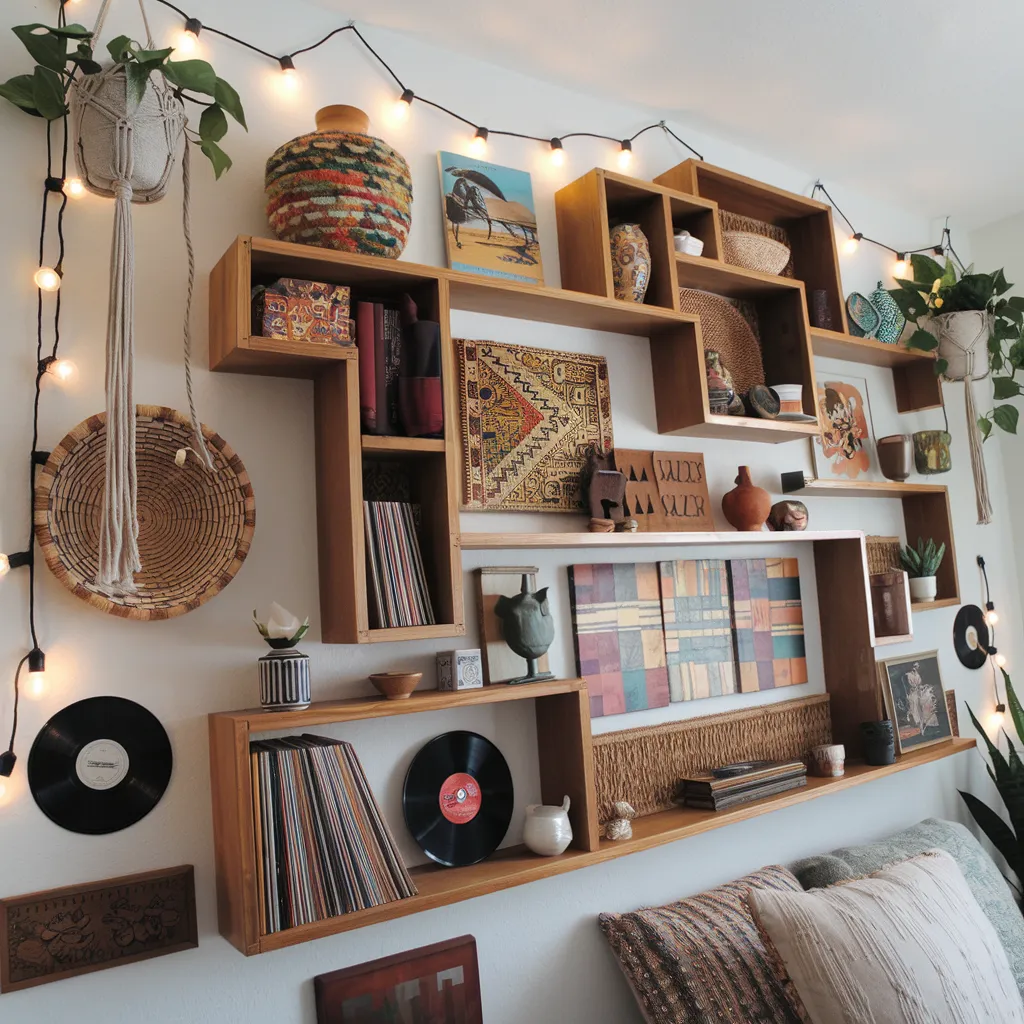 The Ultimate Guide to Shelf Decor Ideas for Small and Large Spaces 28 Bohemian Eclectic Shelf Wall