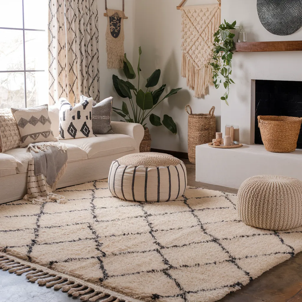 Rugs in Living Room Designs That Instantly Upgrade Your Space 29 Bohemian Moroccan Rug in Living Room