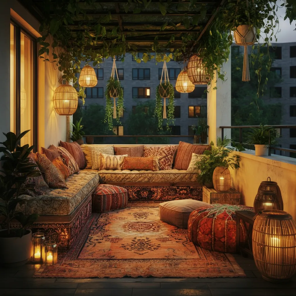 These Balcony Ideas Are So Good, Even Your Neighbors Will Be Jealous 8 Boho Chic Retreat