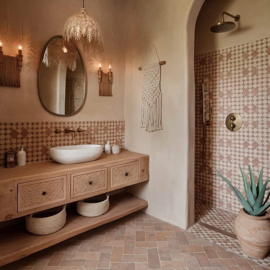 20 Small Funky Bathroom Ideas That Will Make You Rethink Your Space 18 Boho Desert Retreat Bathroom