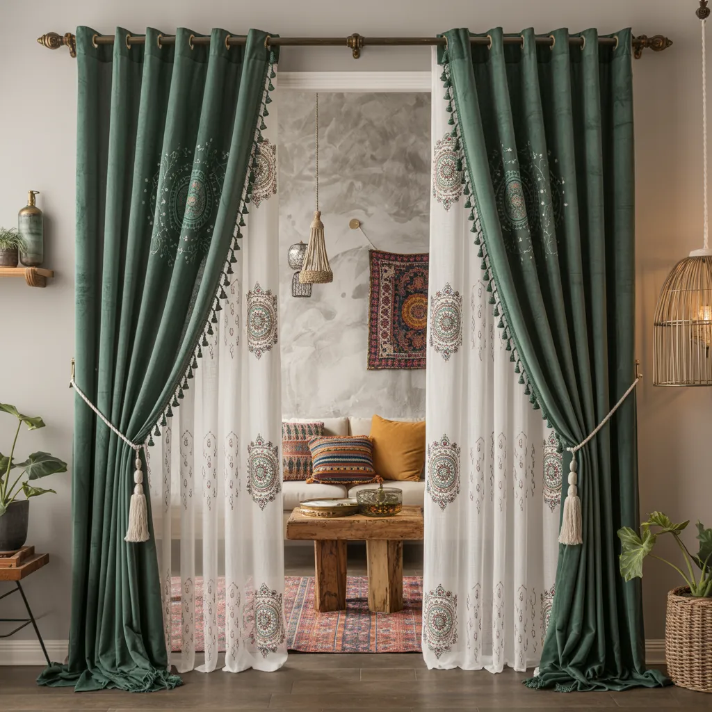 27+ Stunning Curtains for Living Room You’ll Wish You Knew About Sooner 5 Boho Harmony Layered Drapes