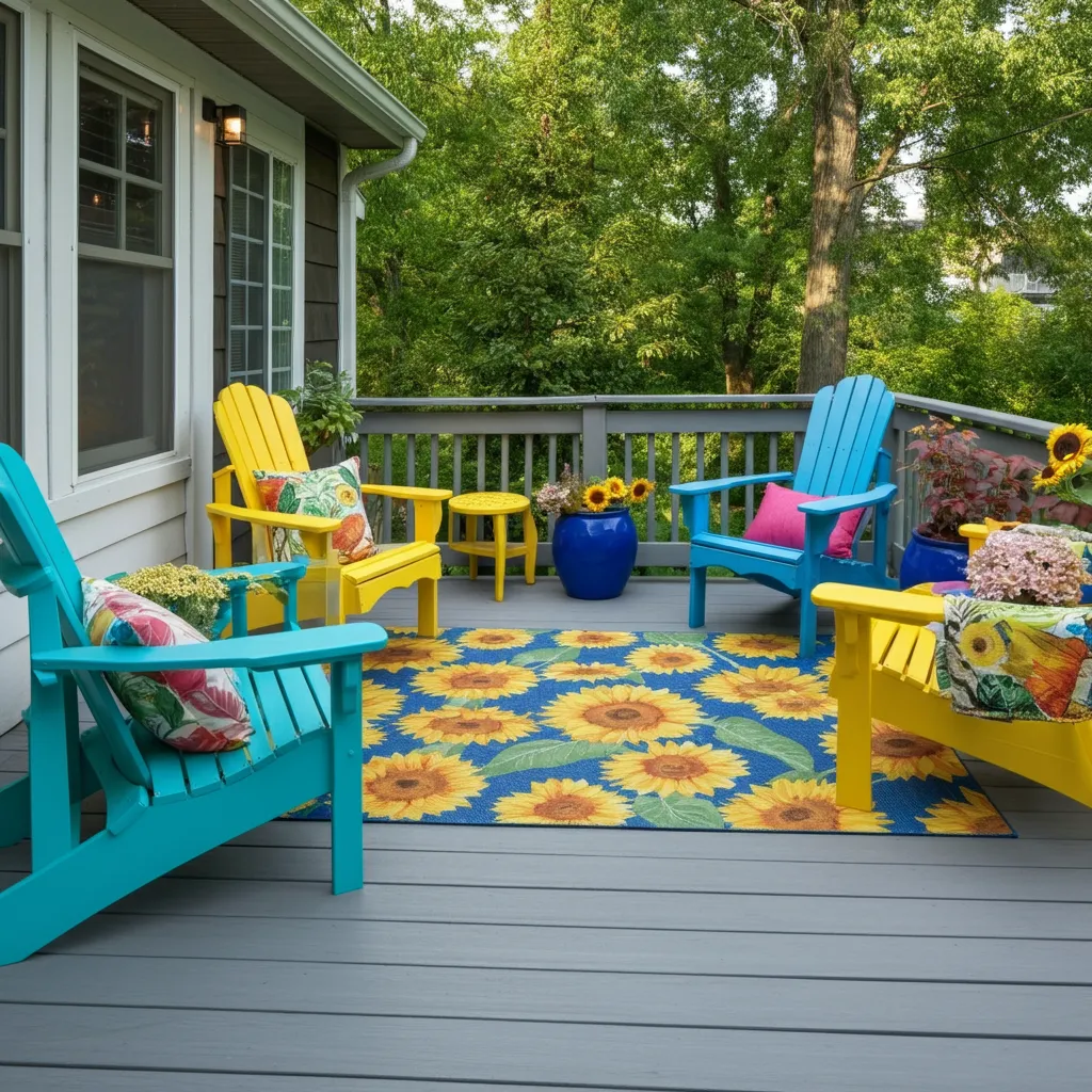 Stunning Deck Ideas That Will Completely Transform Your Outdoor Space 18 Bold Color Accent Deck