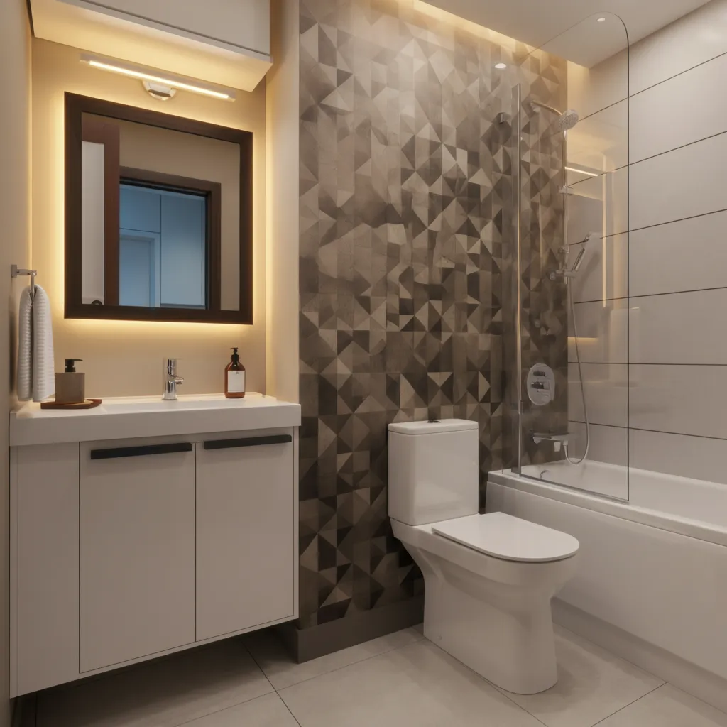 These Small Bathroom Ideas Are So Genius, You’ll Want to Remodel Tonight 20 Bold Focal Wall