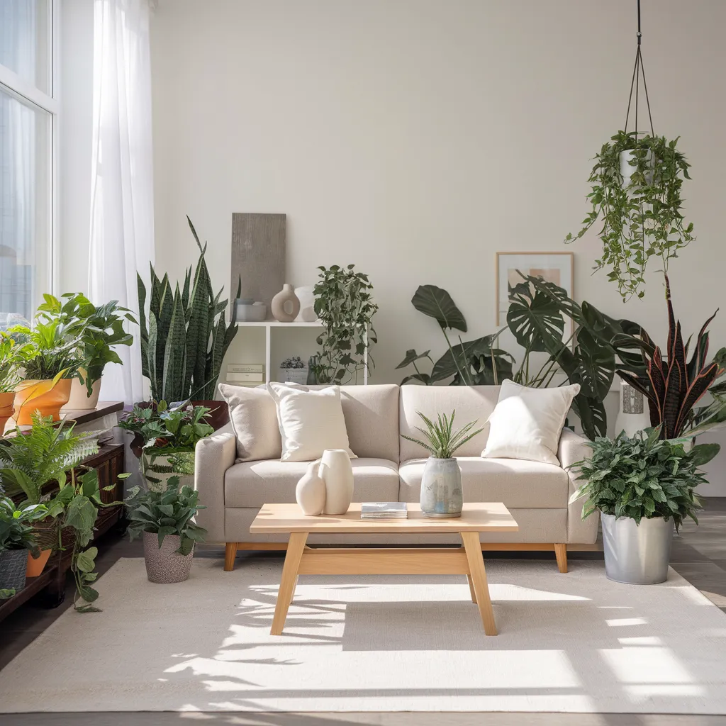 Indoor Plants Ideas That Will Instantly Transform Any Room Into a Lush Retreat 4 Bright Botanical Living Room – A Fresh Blend of Light and Greenery
