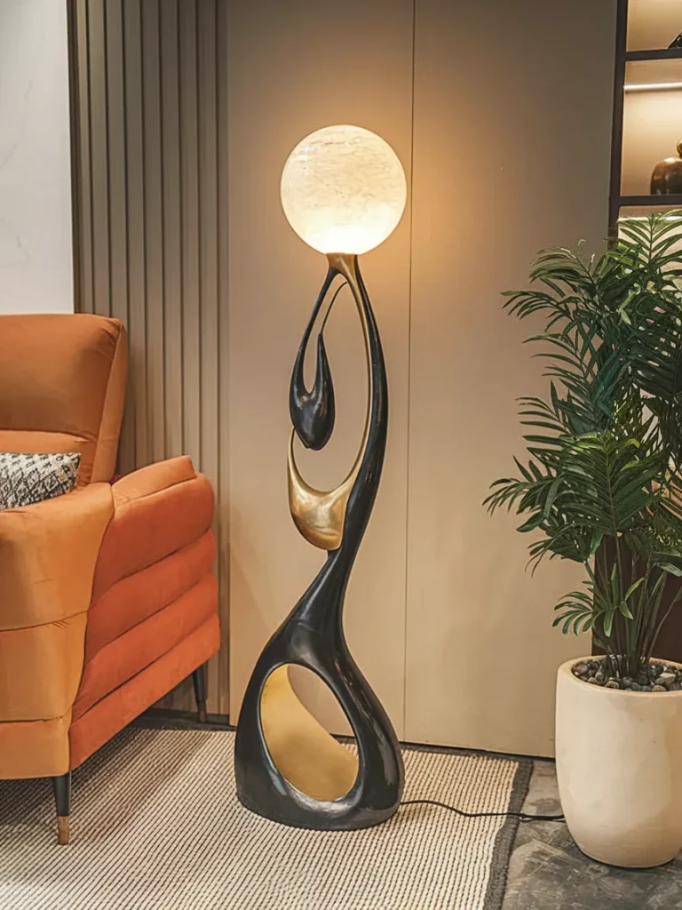 Living Room Lamp Ideas That Instantly Make a Room Look Expensive 31 Celestial Muse Sculpture Lamp