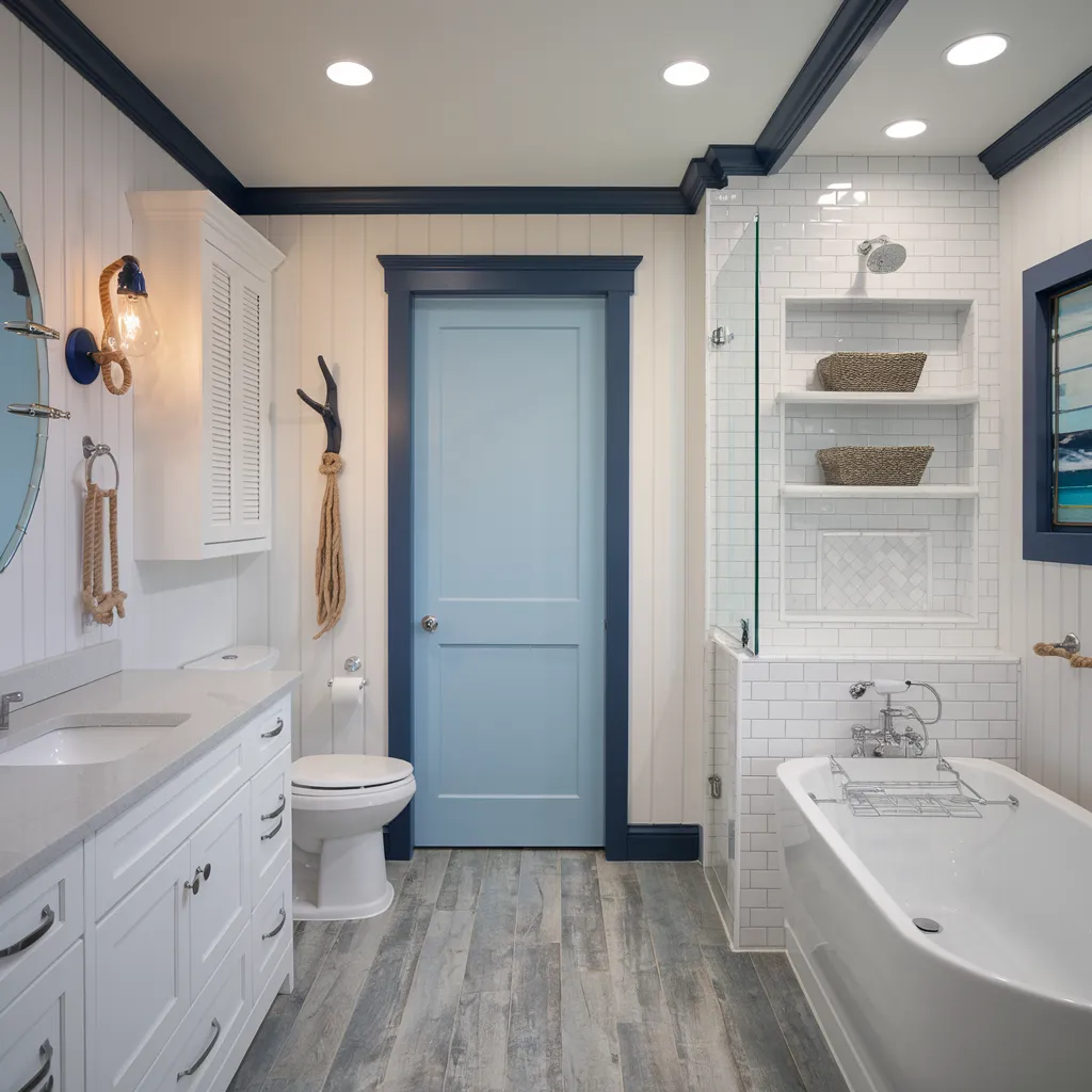 These Small Bathroom Ideas Are So Genius, You’ll Want to Remodel Tonight 6 Coastal Breeze Bathroom