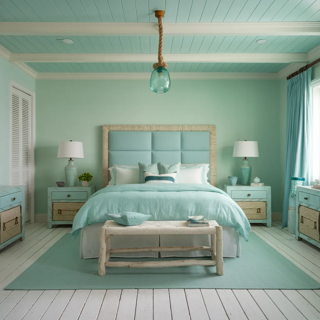 Coastal Green Bedroom Retreat