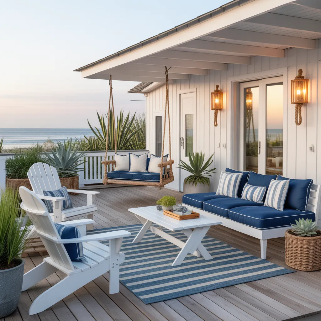 Coastal Nautical Terrace with Ocean View