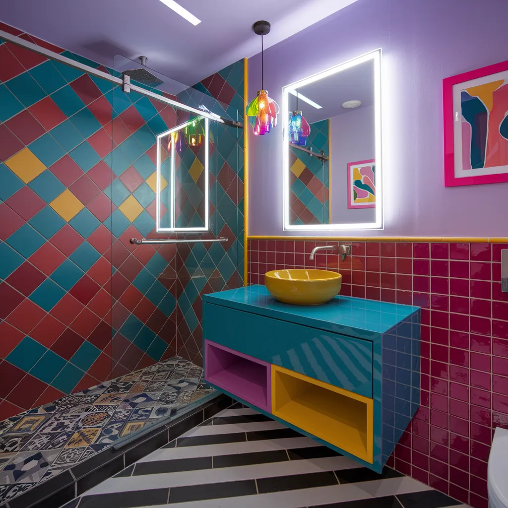 20 Small Funky Bathroom Ideas That Will Make You Rethink Your Space 10 Color Riot Modern Bathroom