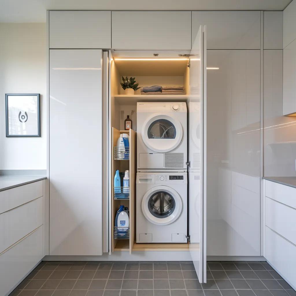 27+ Genius Laundry Room Ideas That Will Make You Love Doing Chores 20 Compact Urban Laundry Room