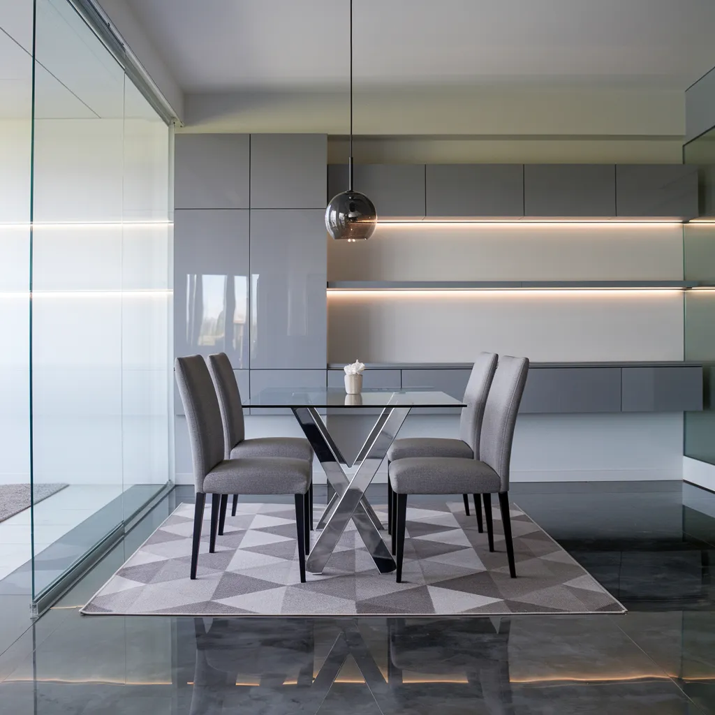 Contemporary Glass Small Dining Room Idea