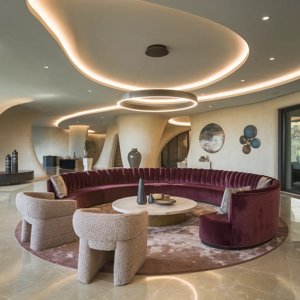 Contemporary Villa Style Modern Living Room