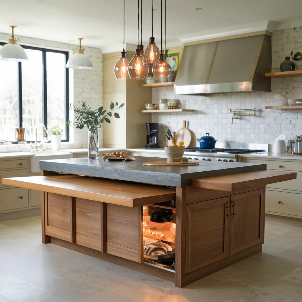 22 Jaw Dropping Modern Kitchen Ideas That Feel Like Pure Inspiration 6 Convertible Dining Island