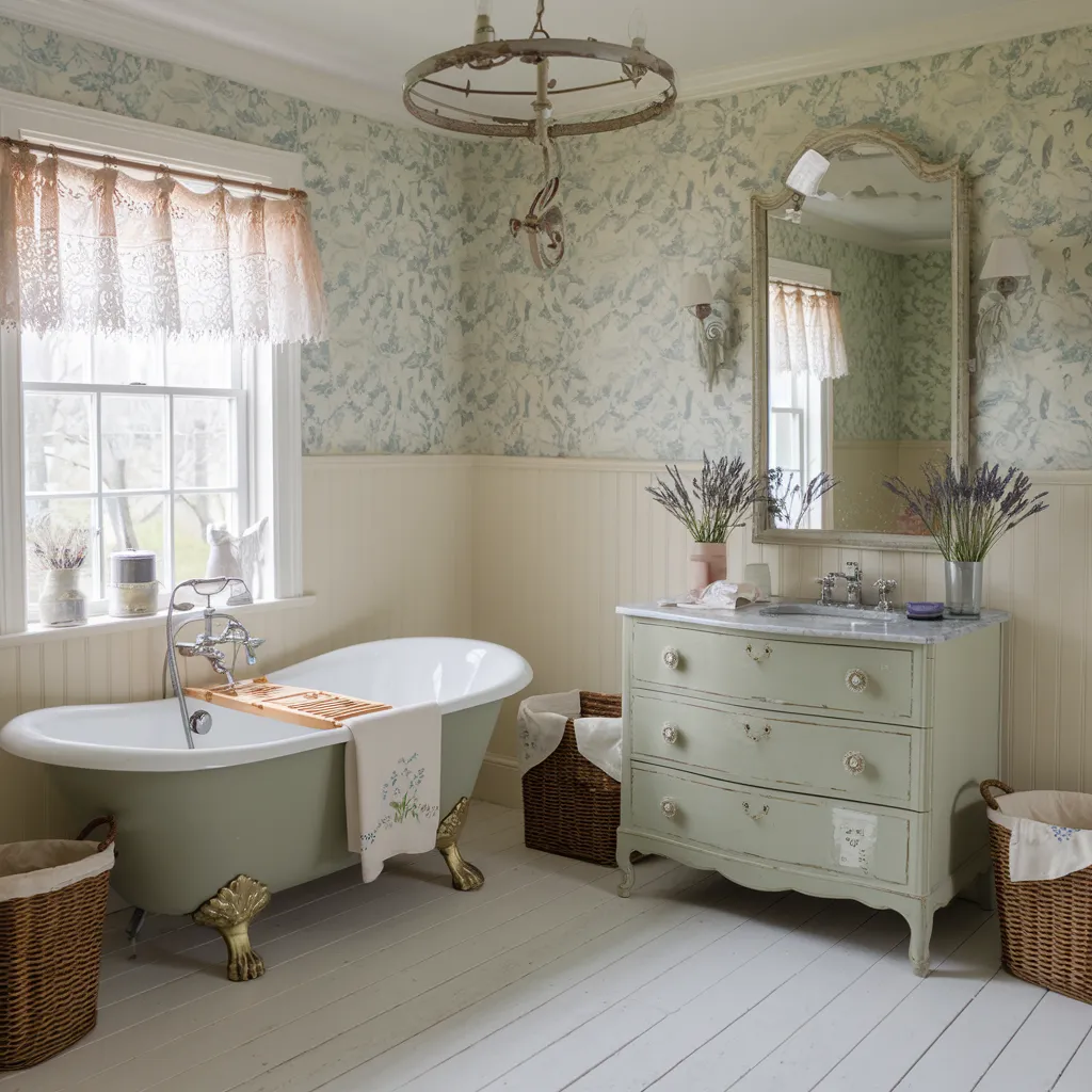 The Ultimate Guide to Sage Green Bathrooms That Feel Like Retreats 8 Country Style Sage Green Bathroom with Vintage Details