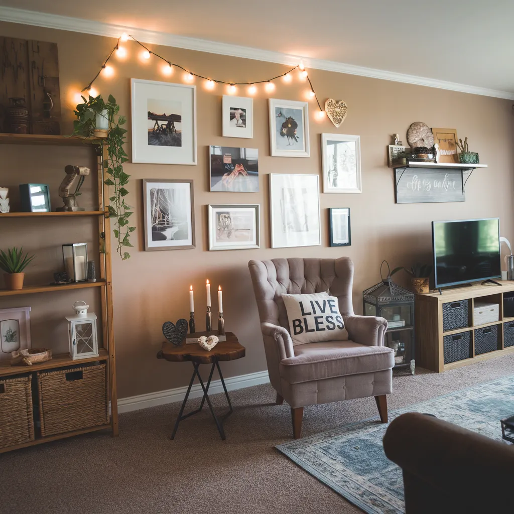 Apartment Living Room Ideas So Stunning You’ll Wish You Tried Them Sooner 5 Cozy Living Room with Gallery Wall