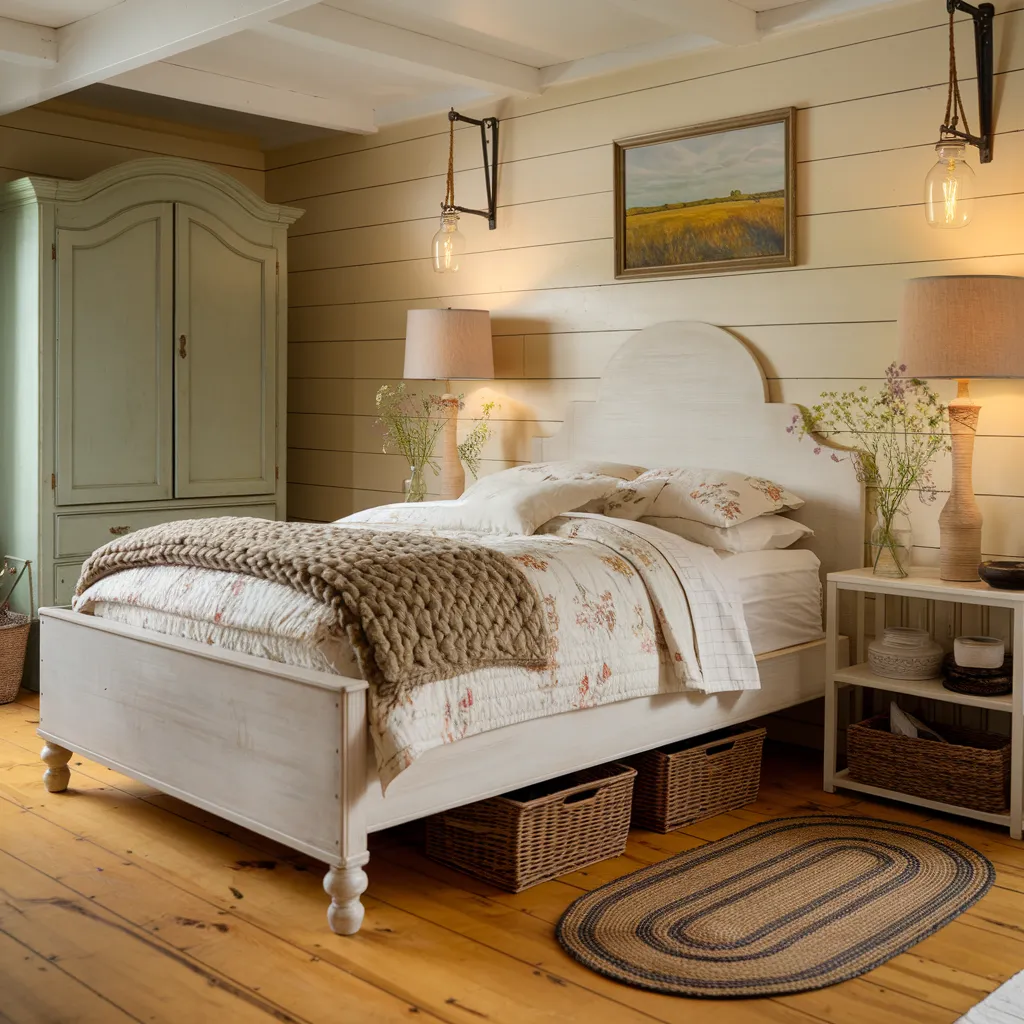20+ Cozy Western Bedroom Styles That Never Go Out of Trend 18 Cozy Western Farmhouse Bedroom with Vintage Simplicity