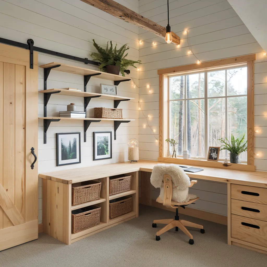 24+ Jaw-Dropping Home Office Ideas That Look Insanely Expensive 22 Cozy Woodland Cabin Office