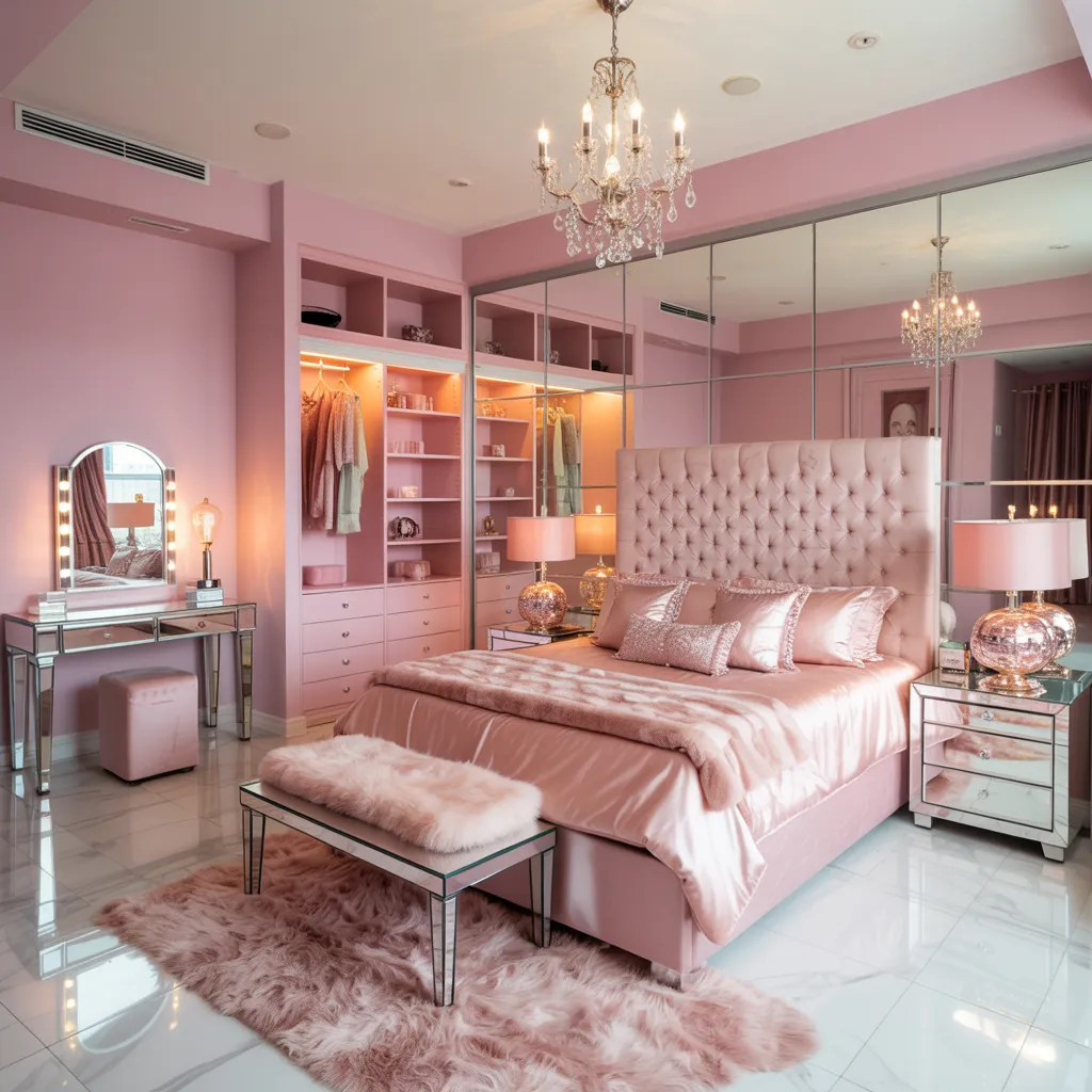 Pink Bedroom Ideas That Are Elegant, Bold, and Far From Basic 4 Crystal Blush Chamber