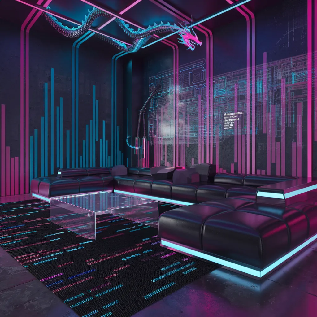 Cyber Dragon – Funky Living Room with Futuristic Pulse